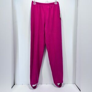 Northern Spirit Stirrup Pants Leggings Size Medium Vintage New With Tags Fucshia